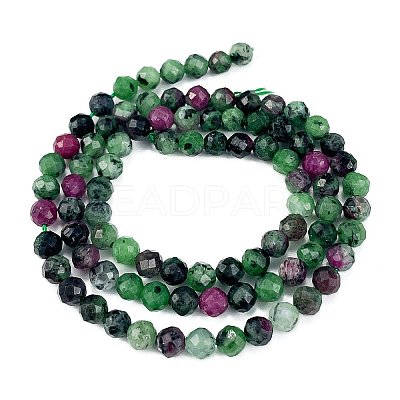 Natural Ruby in Zoisite Beads Strands X-G-L597-C02-03-1