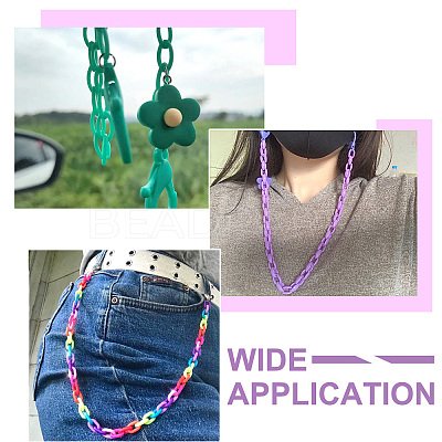 10Pcs 10 Colors Eyeglasses Chains AJEW-BY0001-01-1