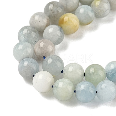Natural Aquamarine Beads Strands G-D327-A01-7mm-1