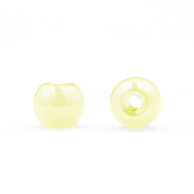 6/0 Imitation Jade Glass Seed Beads SEED-N004-006-08-1