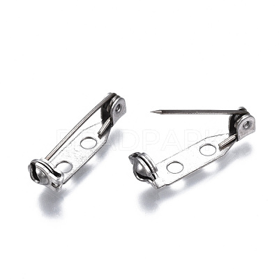 Tarnish Resistant 201 Stainless Steel Brooch Pin Back Safety Catch Bar Pins STAS-S117-022B-1