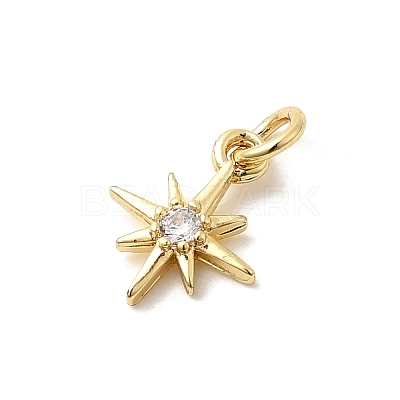 Brass Micro Pave Cubic Zirconia Pendants KK-Z135-05G-05-1