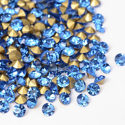 Back Plated Grade A Diamond Glass Pointed Rhinestone RGLA-SS18-005-1