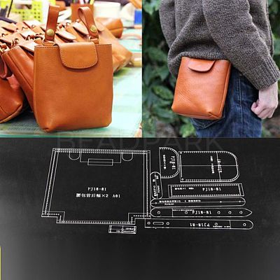 DIY Leather Shoulder Bag Acrylic Template TOOL-L007-06-1