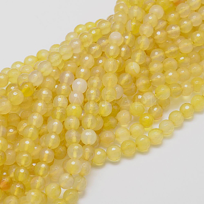 Natural Agate Beads Strands G-G580-8mm-07-1