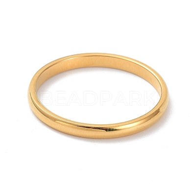 2mm Polished Plain Dome Finger Ring for Girl Women RJEW-C012-05A-G-1