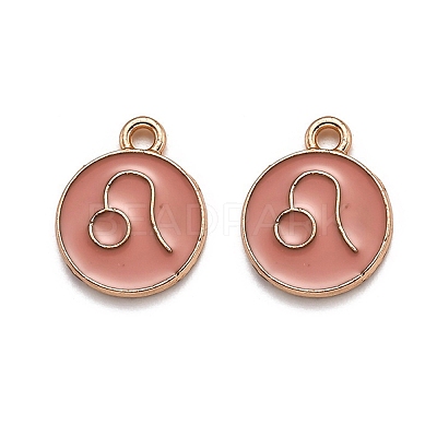 Alloy Enamel Pendants ENAM-S124-01B-11G-1