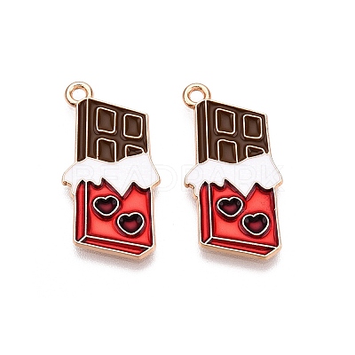 Valentine's Day Theme Alloy Enamel Pendants X-ENAM-T020-50B-01-1