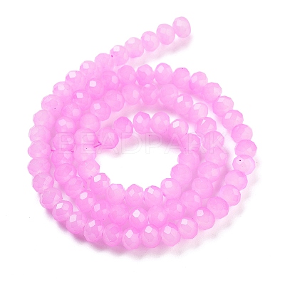Baking Paint Imitation Jade Glass Bead Strands DGLA-A034-J6MM-A49-1