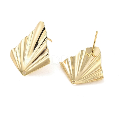 Brass Stud Earrings Findings X-EJEW-B063-10G-1