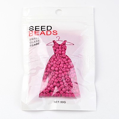 6/0 Baking Paint Glass Seed Beads X-SEED-S003-K5-1