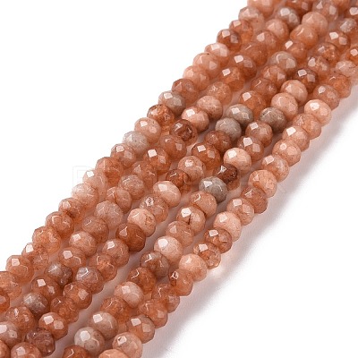 Dyed Natural Malaysia Jade Rondelle Beads Strands G-E316-2x4mm-42-1