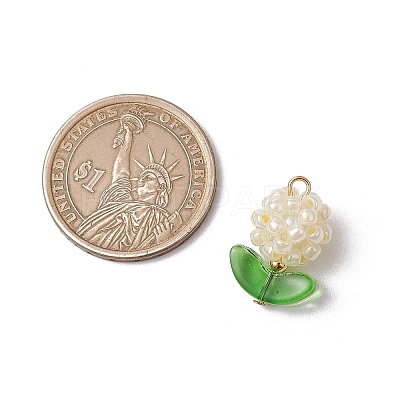 Glass Seed Beads Pendants PALLOY-MZ00592-01-1