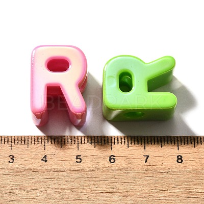 UV Plating Opaque Acrylic European Beads SACR-Z007-01R-1