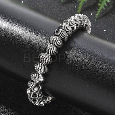 304 Stainless Steel Stretch Bangles for Women BJEW-P315-02D-P-1