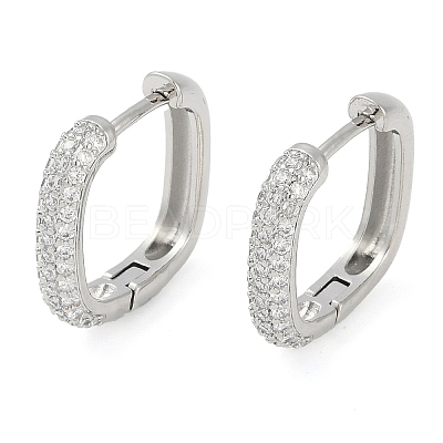 Rack Plating Square Brass Micro Pave Cubic Zirconia Hoop Earrings EJEW-Z059-13P-01-1