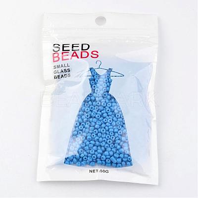 8/0 3mm Baking Paint Glass Seed Beads Loose Spacer Beads X-SEED-S002-K17-1