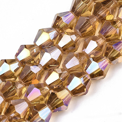 Electroplate Glass Beads Strands LS-EGLA-Q118-6mm-B-1