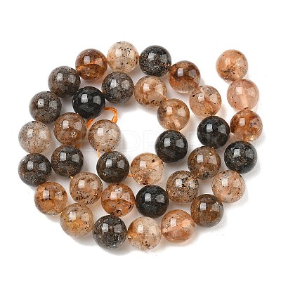 Natural Herkimer Diamond Beads Strands G-Z115-C01-10mm-1