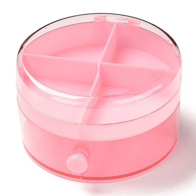 Round Plastic Jewelry Boxes OBOX-F006-08-1