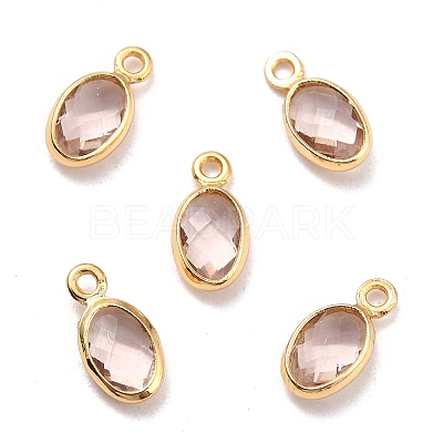 Eco-Friendly Brass with Glass Pendants KK-K268-01W-1