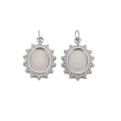 304 Stainless Steel Pendant Enamel Settings STAS-N097-199-1