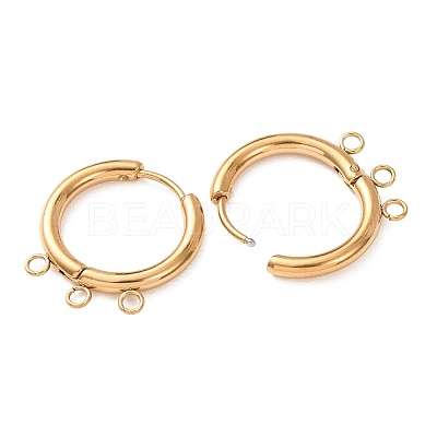 304 Stainless Steel Huggie Hoop Earring Findings STAS-D183-03B-G-1
