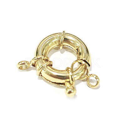 Rack Plating Brass Spring Clasps LS-KK-D399-B-G-NF-1