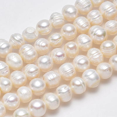 Natural Cultured Freshwater Pearl Beads Strands PEAR-L001-A-08-1