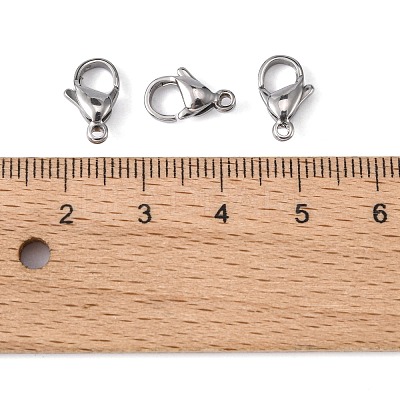Tarnish Resistant 304 Stainless Steel Lobster Claw Clasps STAS-M262-01-12mm-1