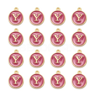 Golden Plated Alloy Enamel Charms X-ENAM-S118-08Y-1