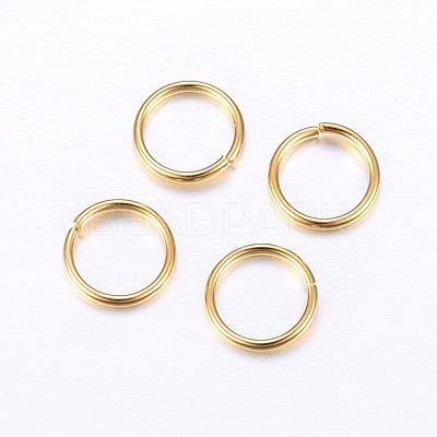 304 Stainless Steel Open Jump Rings STAS-O098-01G-14-1