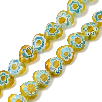 Handmade Millefiori Lampwork Beads Strands LAMP-G166-15J-1