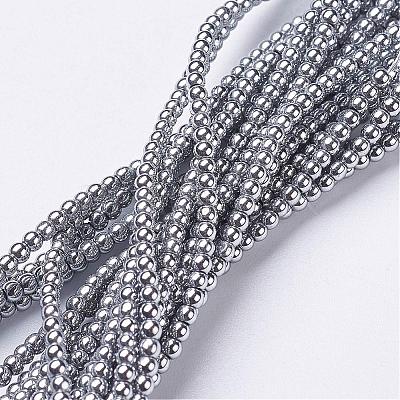 Non-Magnetic Synthetic Hematite Beads Strands G-G094-2mm-1