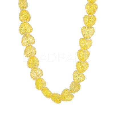 Resin Jelly Heart Beaded Necklaces FS-WGF46B0-08-1