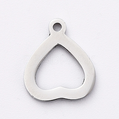 Non-Tarnish 304 Stainless Steel Open Heart Charms LS-STAS-G215-14P-1