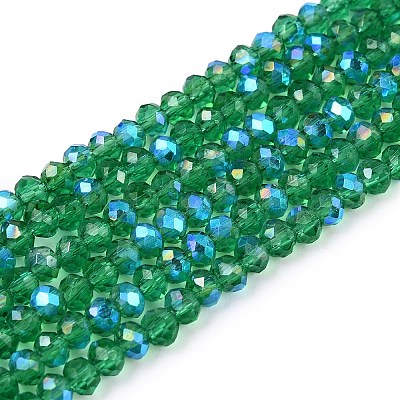 Electroplate Glass Beads Strands EGLA-A044-T2mm-L18-1