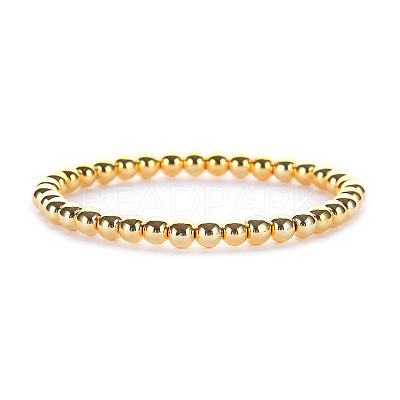 Synthetic Non-magnetic Hematite Beaded Stretch Bracelets for Men Women YP2747-4-1