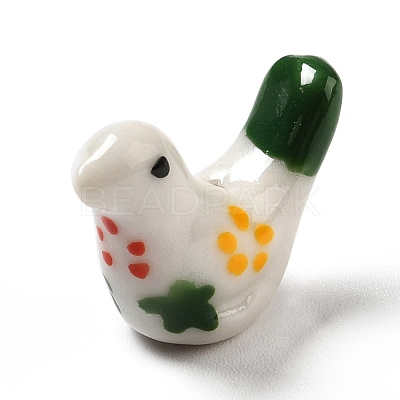 Handmade Printed Porcelain Beads PORC-F005-04C-1