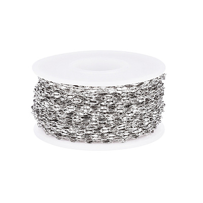 Non-Tarnish 304 Stainless Steel Textured Cable Chains CHS-D004-02P-1
