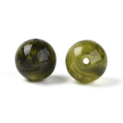 Round Acrylic Imitation Gemstone Beads X-OACR-R029-16mm-02A-1