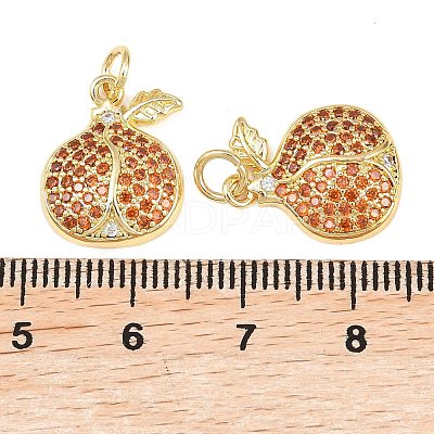 Brass Micro Pave Cubic Zirconia Charms KK-C250-03A-1