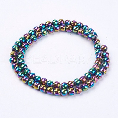 Non-Magnetic Synthetic Hematite Beads Strands X-G-S096-6mm-5-1