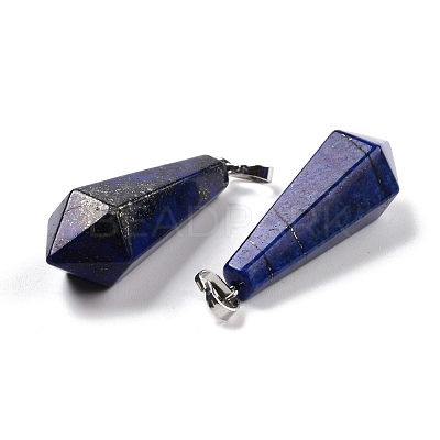 Natural Lapis Lazuli Pointed Pendants G-I314-02P-23-1