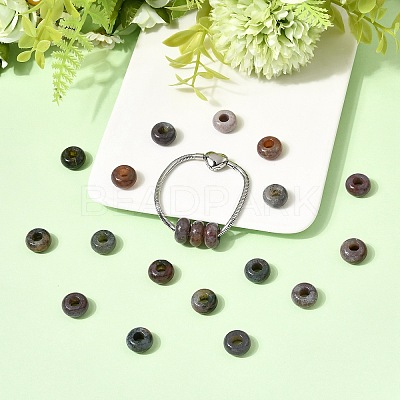 Natural Indian Agate European Large Hole Beads LS-G-Q442-02-1