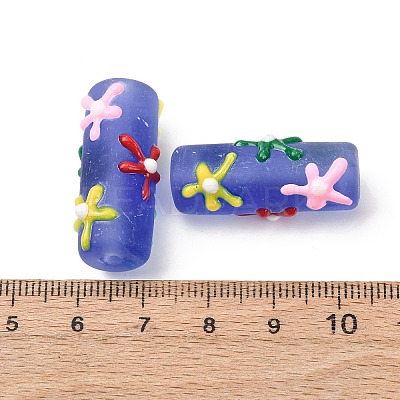 Handmade Lampwork Enamel Beads LAMP-B051-01G-1