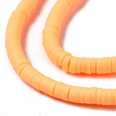 Flat Round Handmade Polymer Clay Bead Spacers CLAY-R067-3.0mm-15-1