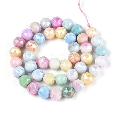 Anti-Tarnish Electroplate Glass Beads Strands GLAA-N010-10mm-02-1