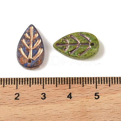 Baking Paint Glass Pendants DGLA-G004-03-1