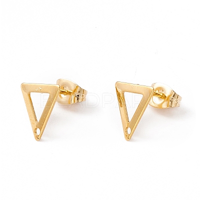 201 Stainless Steel Stud Earring Findings with Hole X-EJEW-A071-29G-1